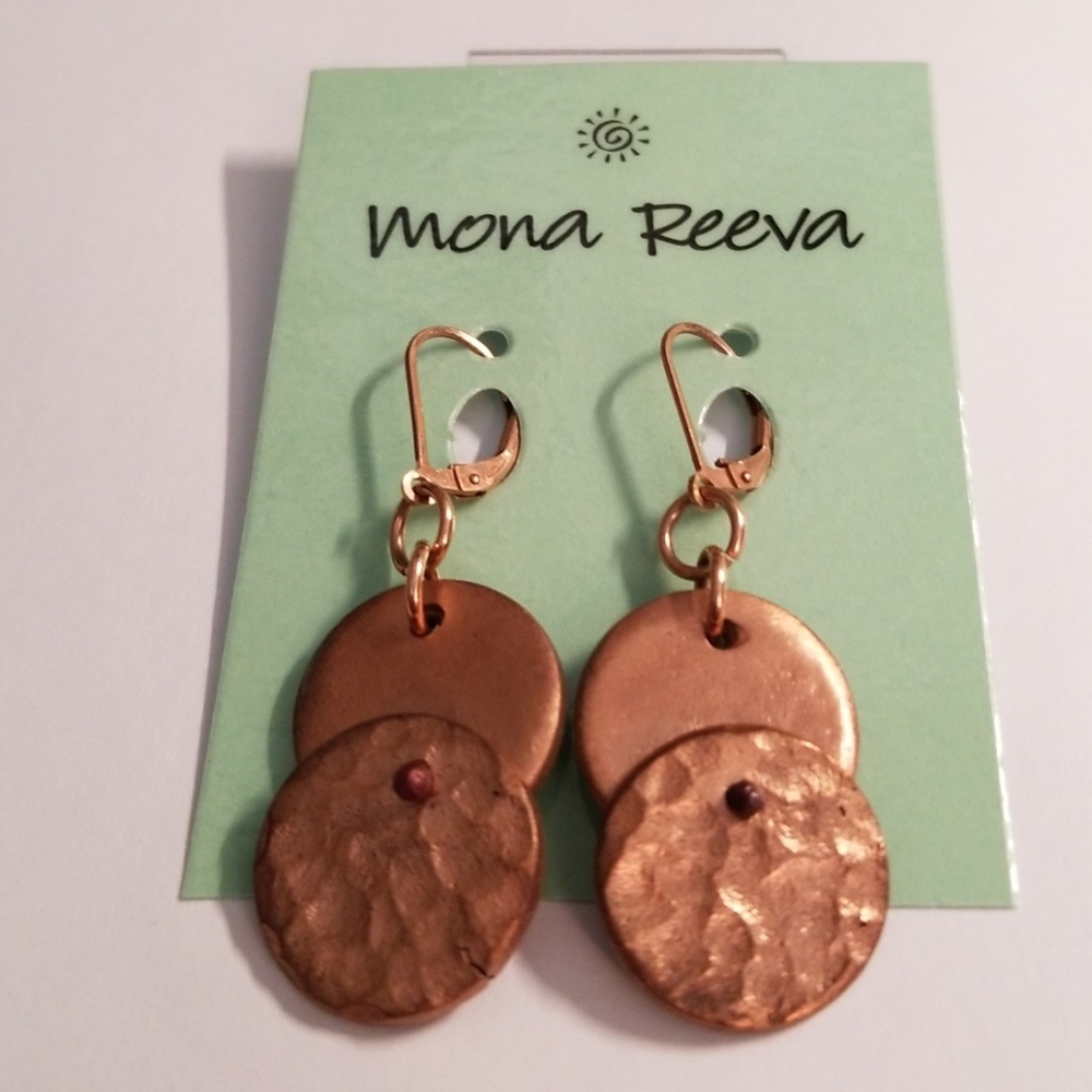 EARRINGS: Copper Double Circles